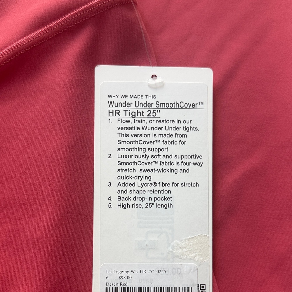 lululemon athletica SmoothCover HR Tight 25” in Pink